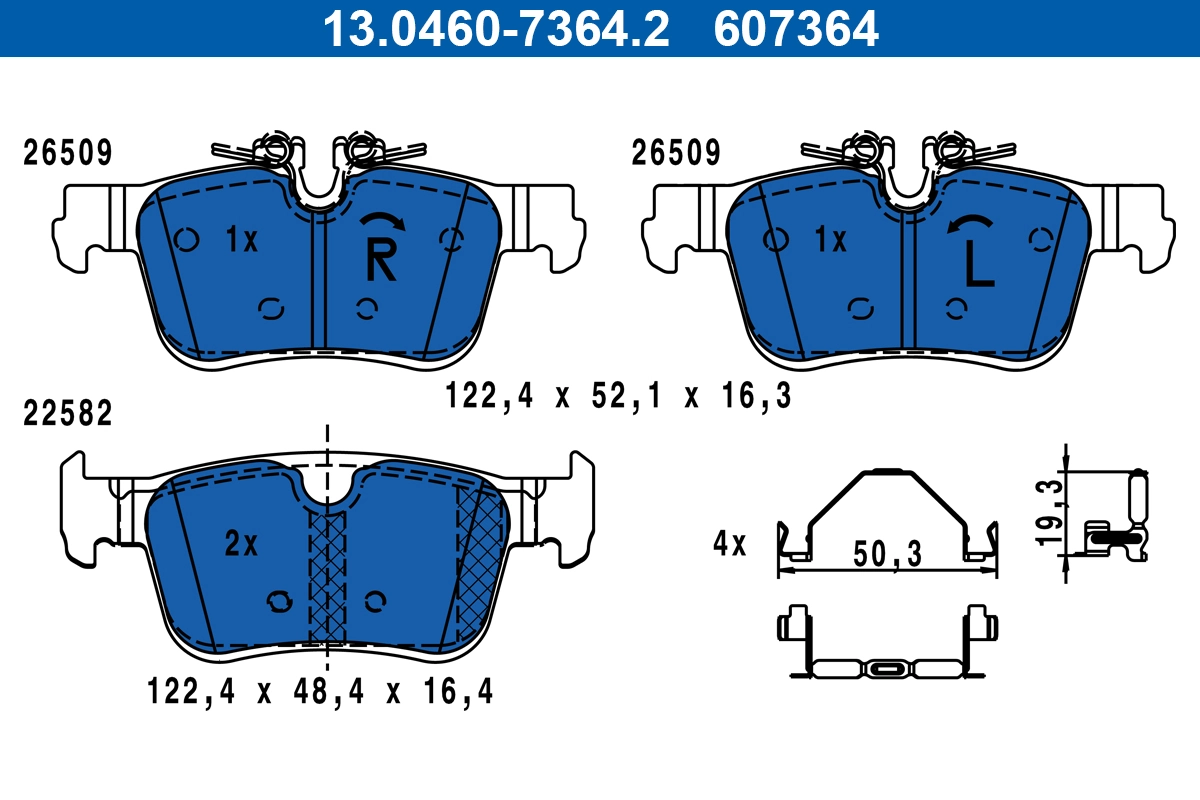 Set placute frana