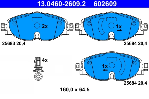 Set placute frana