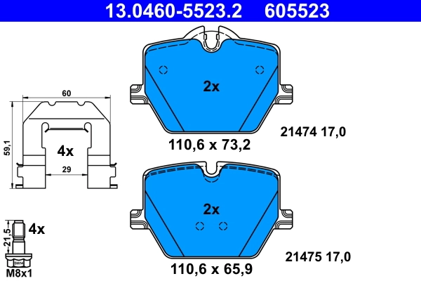 Set placute frana