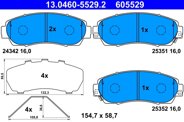Set placute frana