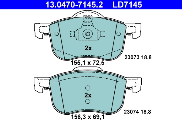 Set placute frana