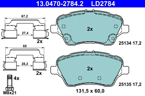 Set placute frana
