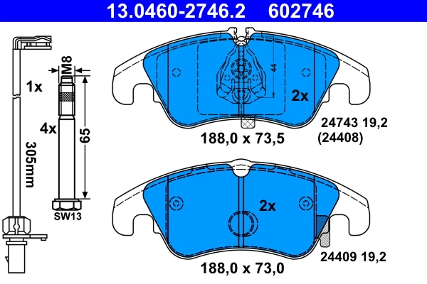 Set placute frana