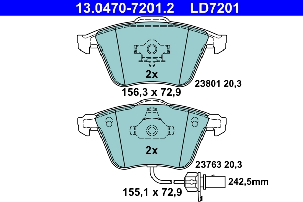 Set placute frana