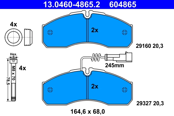 Set placute frana