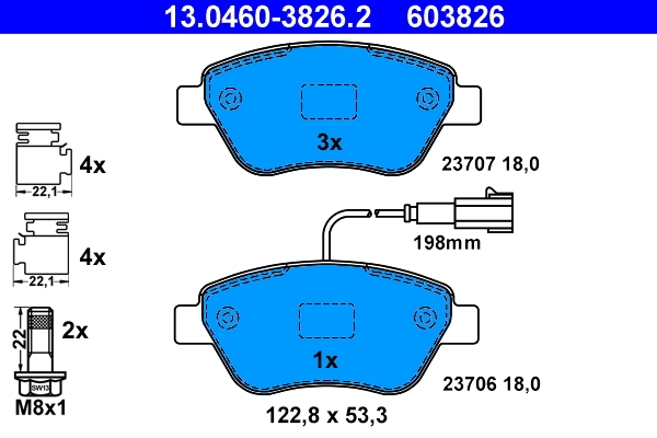 Set placute frana