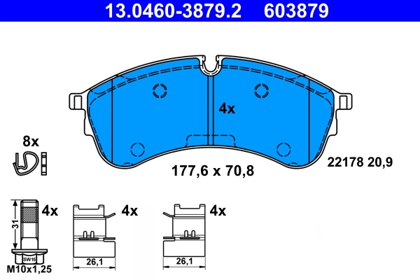 Set placute frana