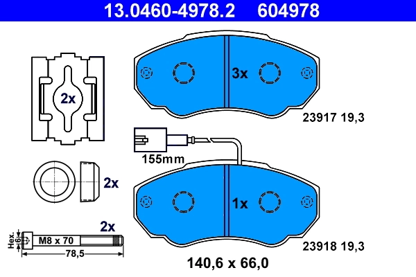Set placute frana