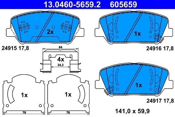Set placute frana