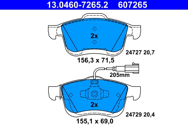 Set placute frana