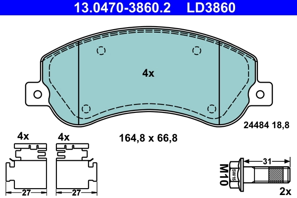 Set placute frana