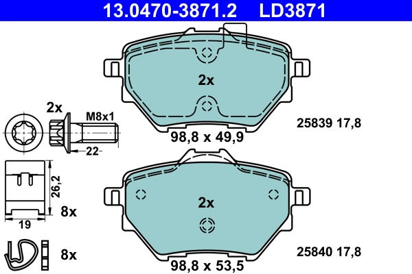 Set placute frana