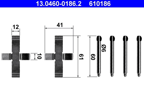 Set accesorii, placute frana