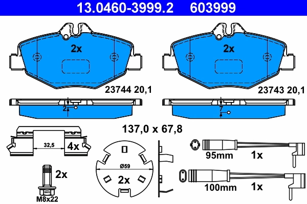 Set placute frana