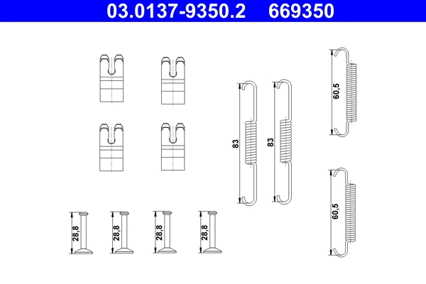 Set accesorii saboti frana