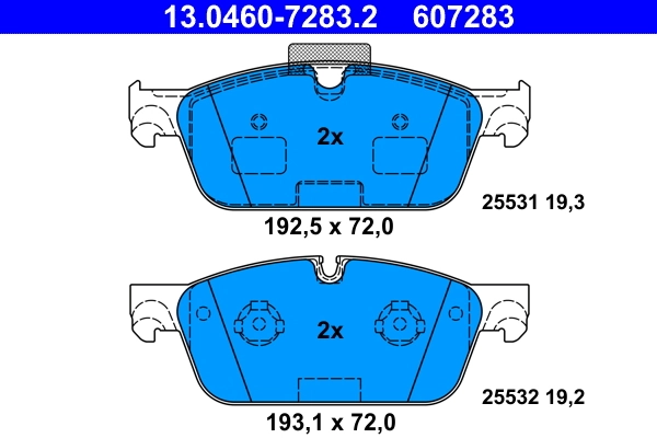 Set placute frana