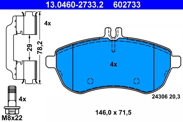 Set placute frana