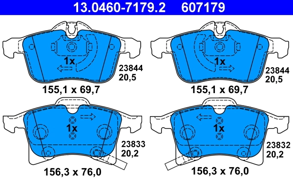 Set placute frana