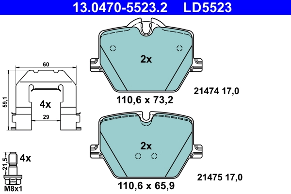Set placute frana