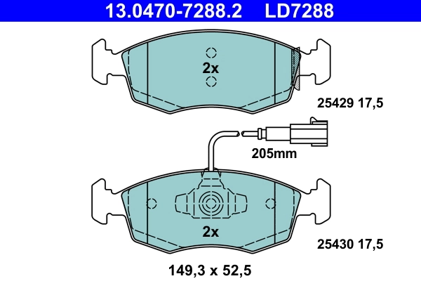 Set placute frana