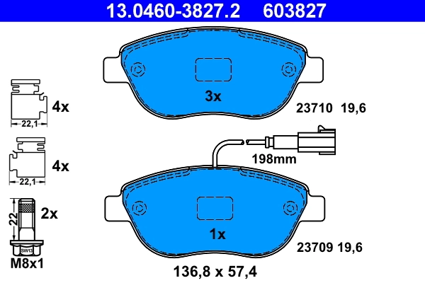 Set placute frana