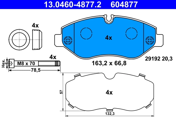 Set placute frana