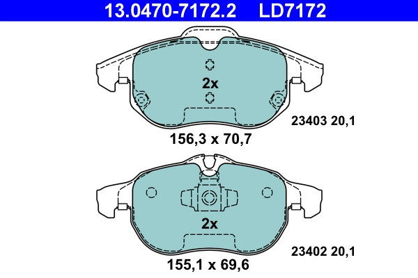 Set placute frana