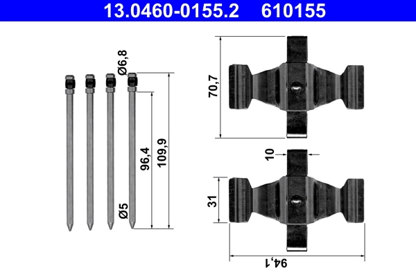 Set accesorii placute frana