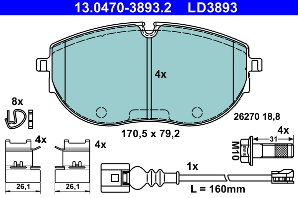 Set placute frana
