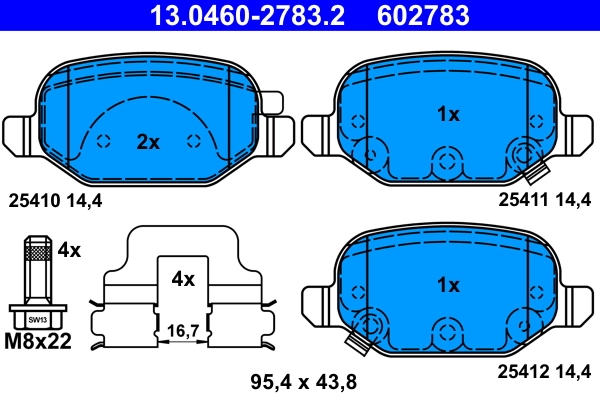 Set placute frana