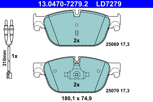 Set placute frana