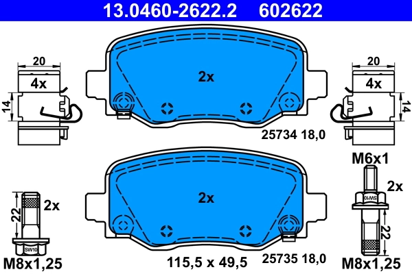 Set placute frana