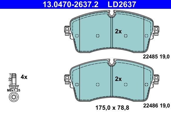 Set placute frana