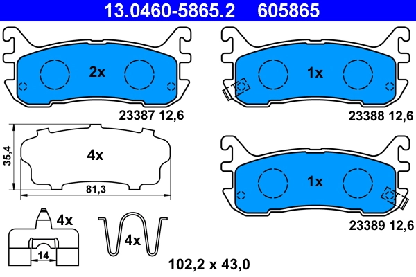 Set placute frana