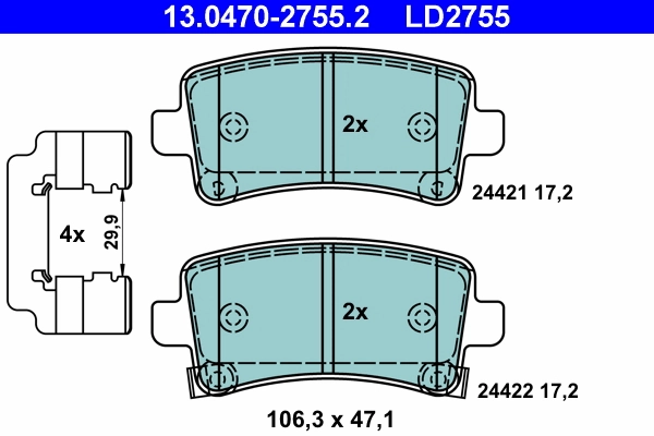 Set placute frana