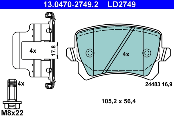 Set placute frana