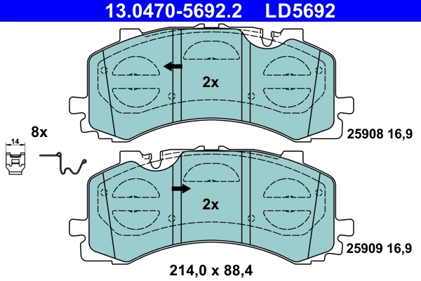 Set placute frana