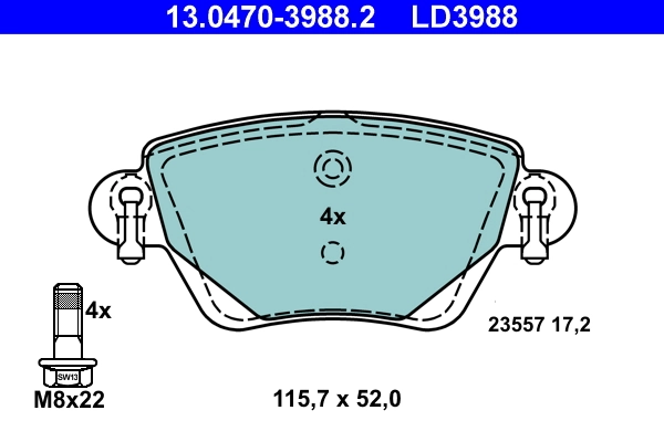 Set placute frana