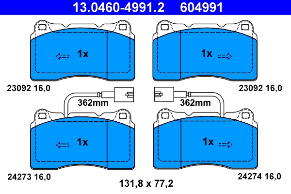 Set placute frana