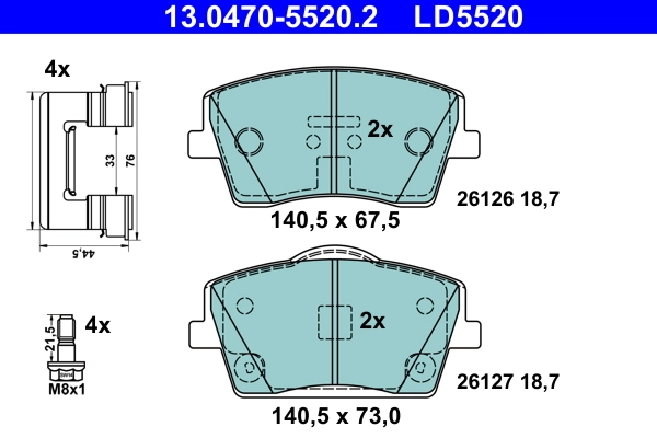 Set placute frana