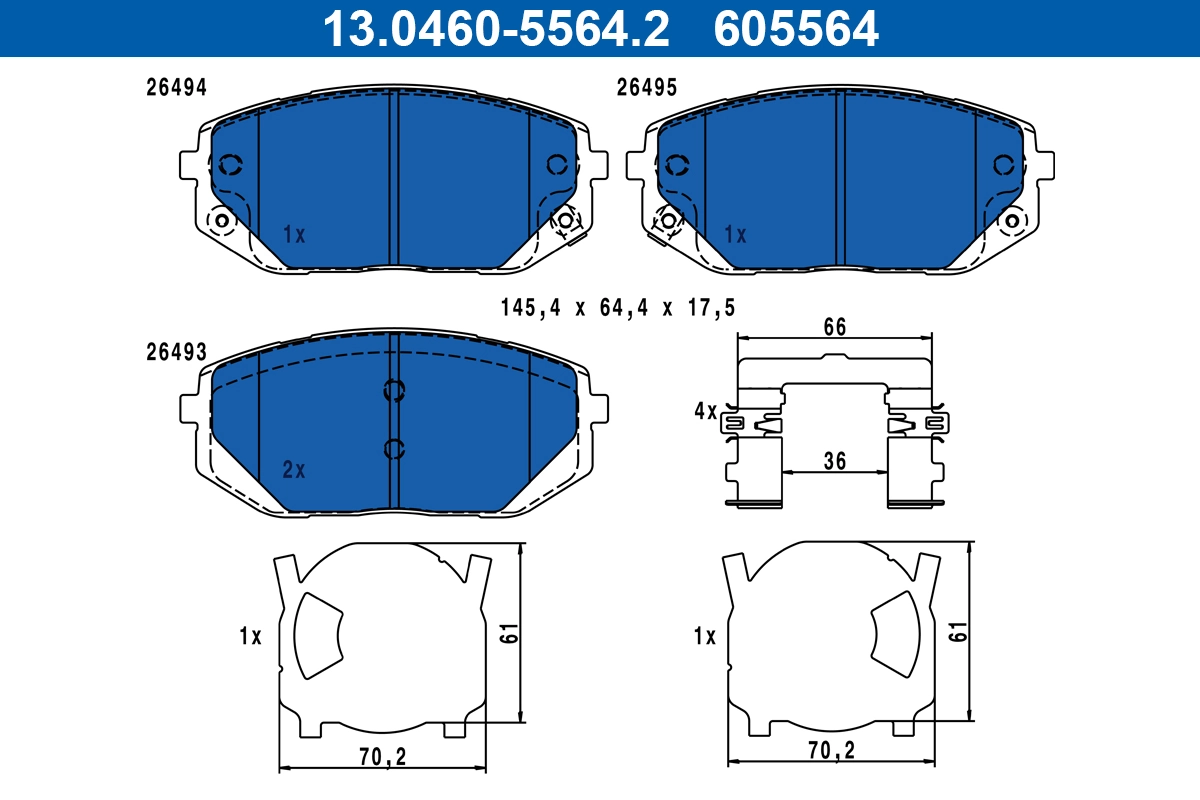 Set placute frana