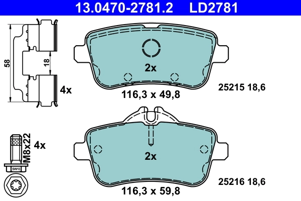 Set placute frana