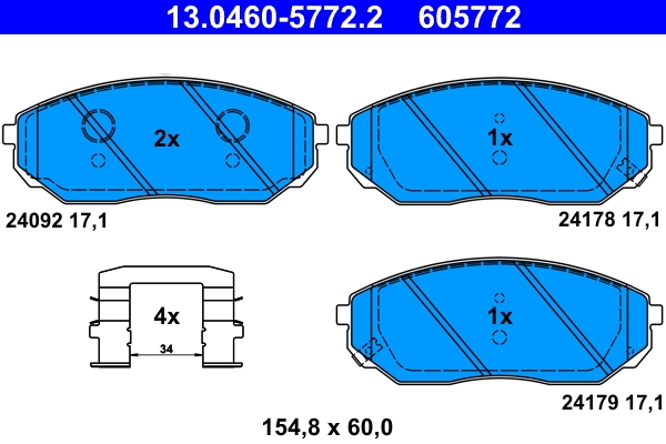 Set placute frana