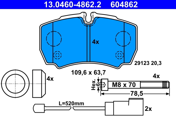Set placute frana