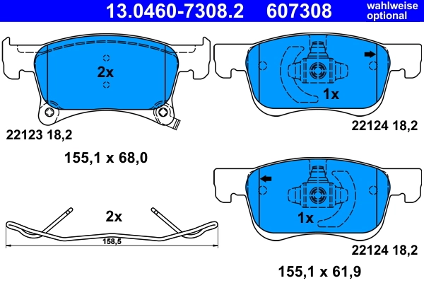 Set placute frana