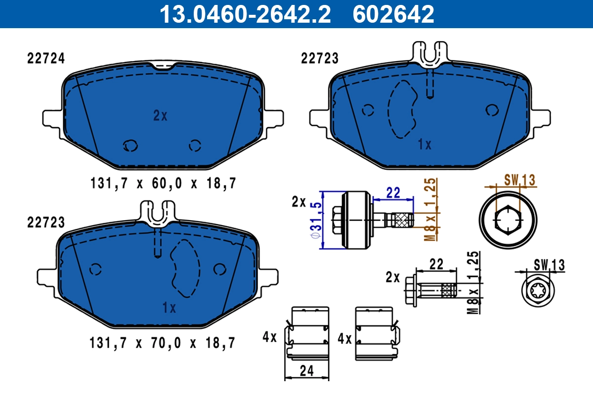 Set placute frana