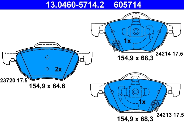 Set placute frana