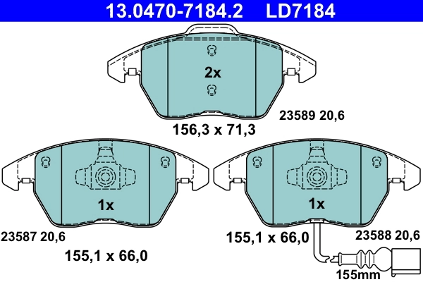 Set placute frana