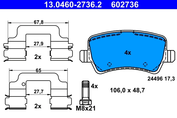 Set placute frana