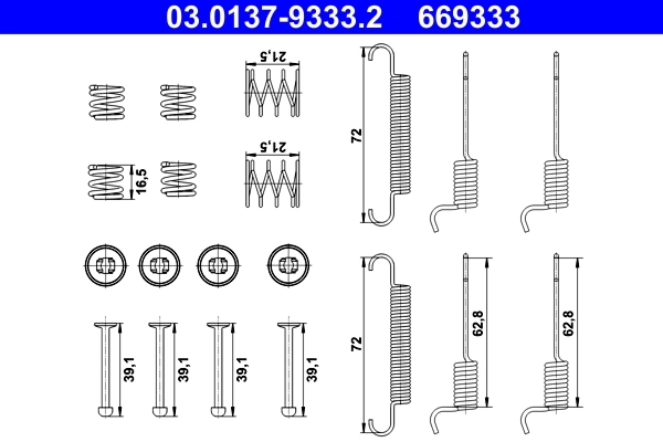 Set accesorii saboti frana